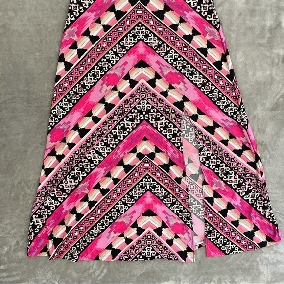 Cato Multi-Color Print Short Sleeve Shirt Maxi Dress Size Petite Large NWT - Picture 3 of 9